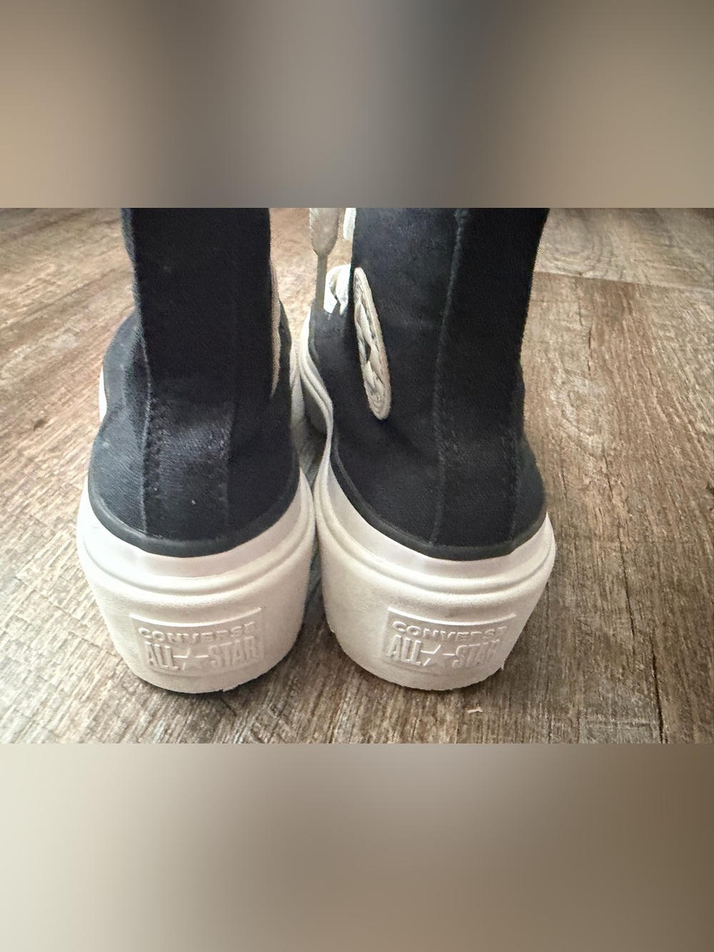 Converse Black & White Platform High-Top Sneaker - Picture 8 of 13